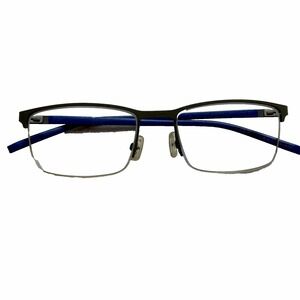 Morel LT Eyeglasses Blue Gray Titanium Registered Design